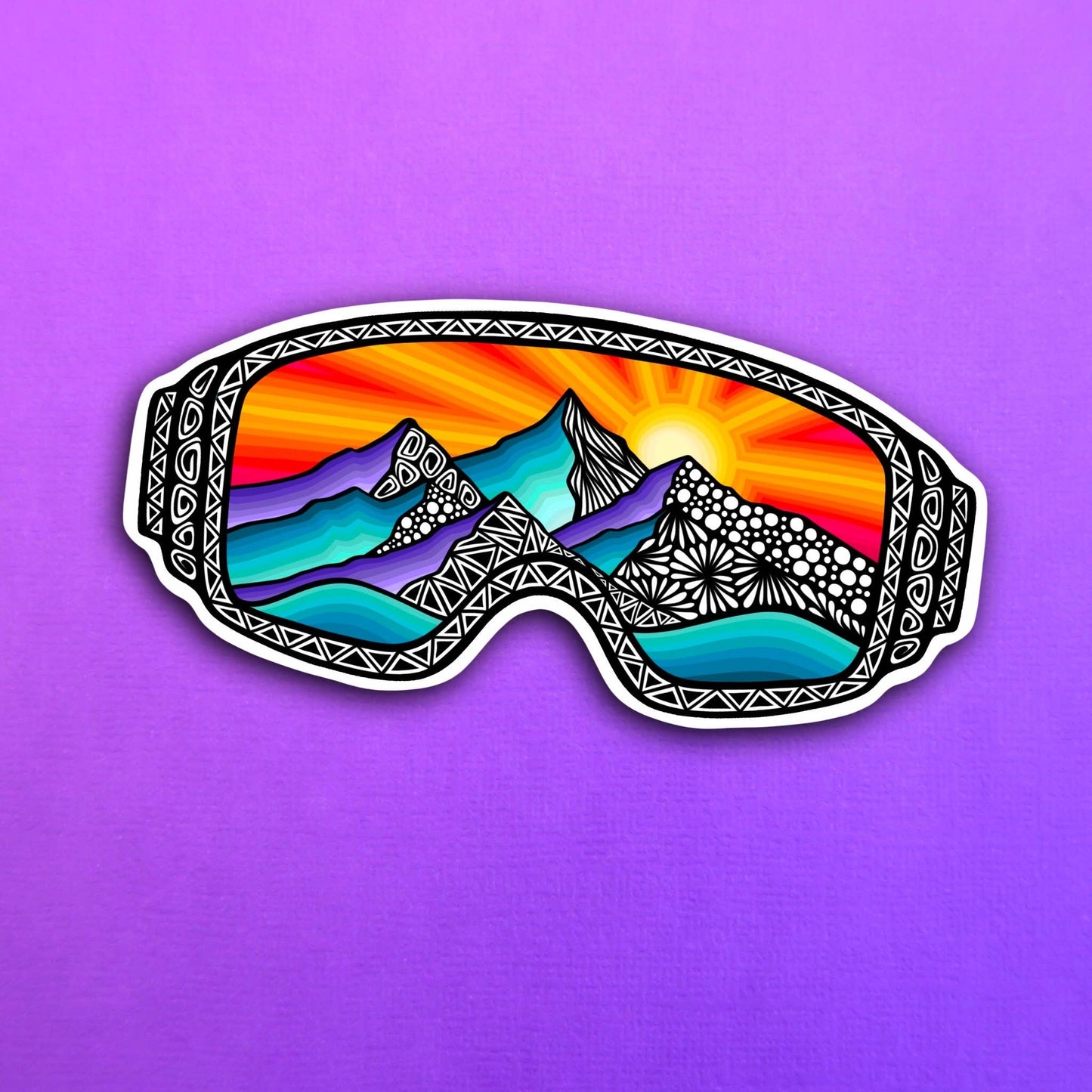 Mountain Goggles Waterproof Sticker