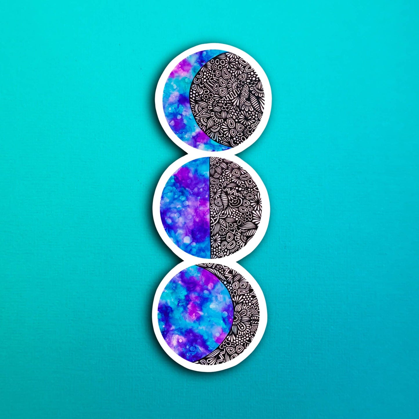 Moon Phases Waterproof Sticker