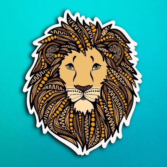 Lion Waterproof Sticker