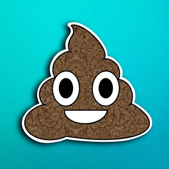 Poop Waterproof Sticker