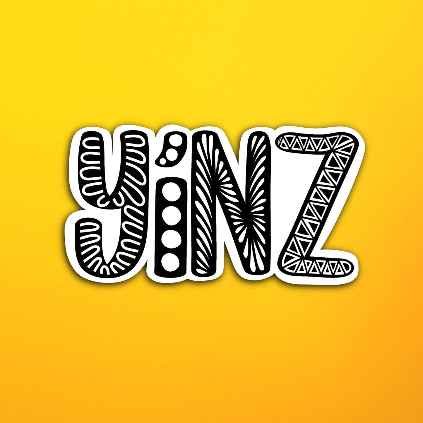 B&W Pittsburgh Yinz Waterproof Sticker