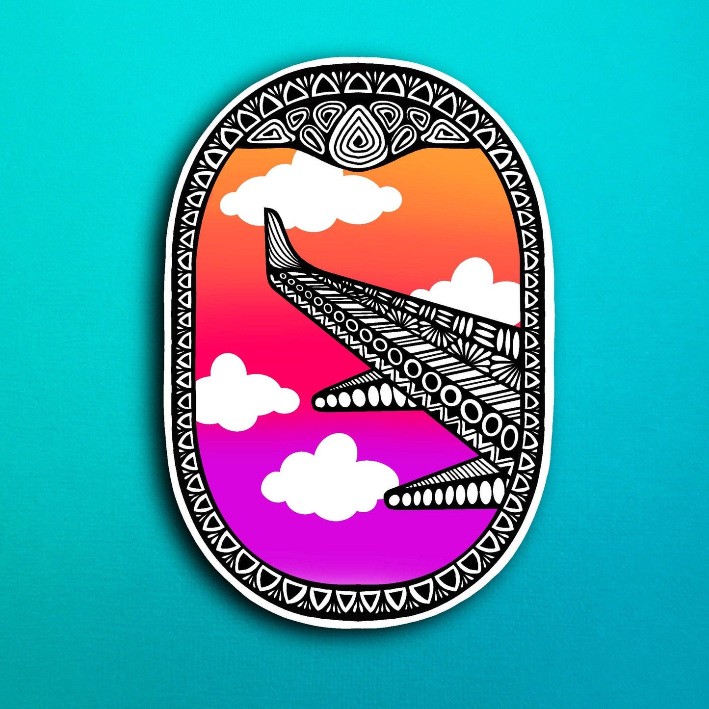 Airplane Window Waterproof Sticker