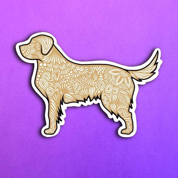 Yellow Lab Waterproof Sticker