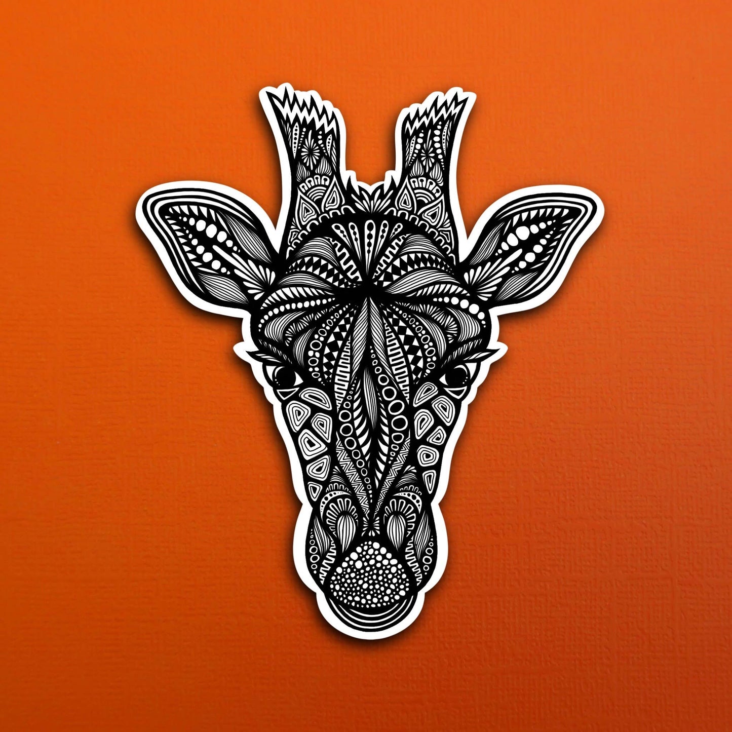 Giraffe Head Waterproof Sticker