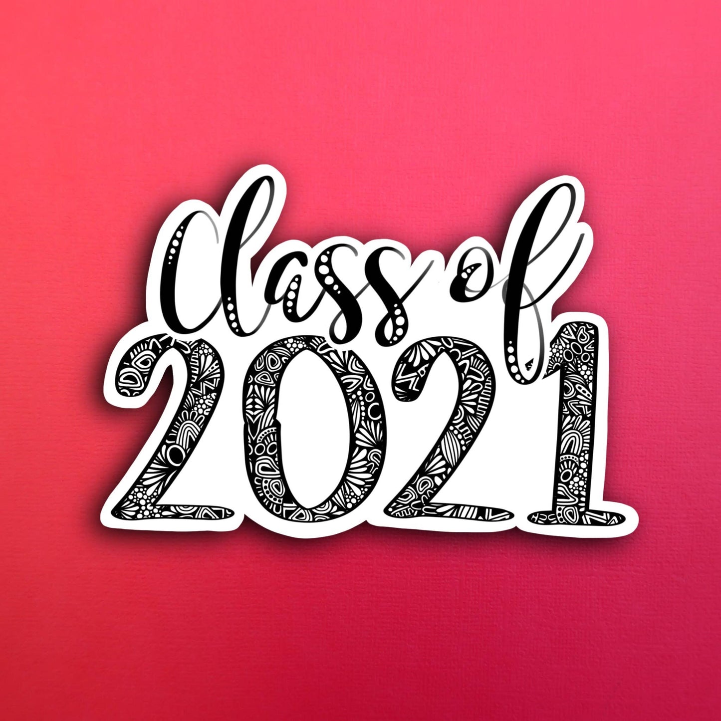 Class of 2021 Waterproof Sticker