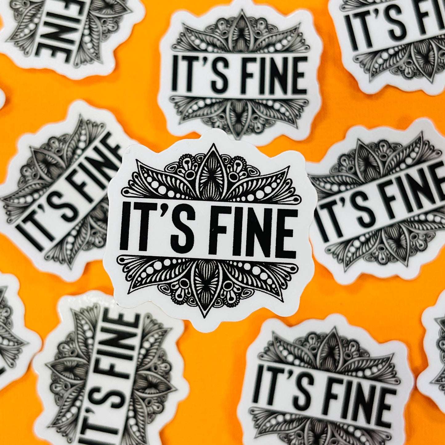 Mini Floral It’s Fine Waterproof Sticker