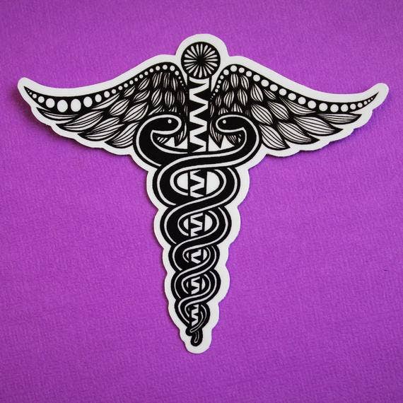Caduceus Waterproof Sticker