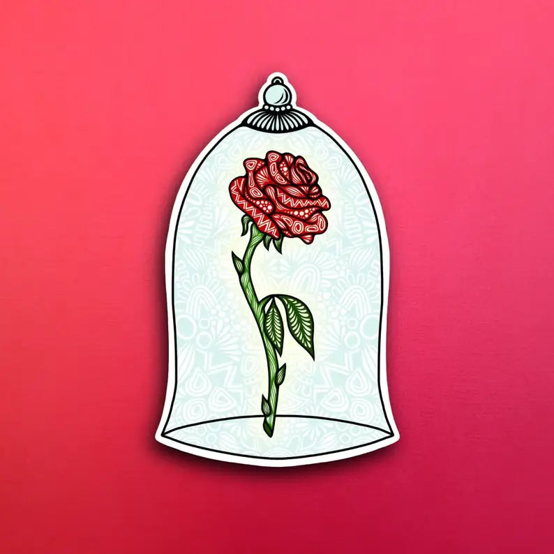 Enchanted Rose Waterproof Sticker