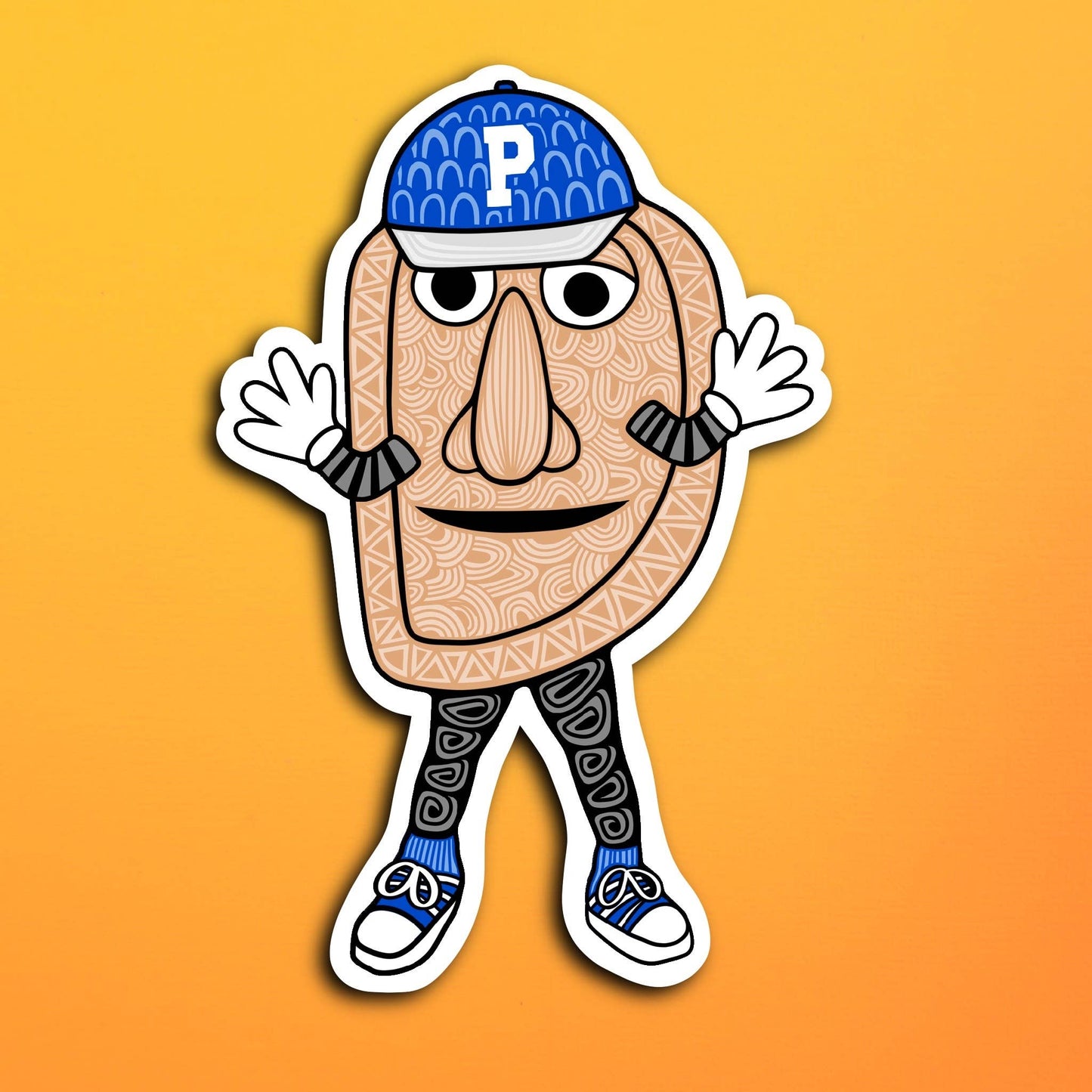 Potato Pete Pittsburgh Pierogi Waterproof Sticker