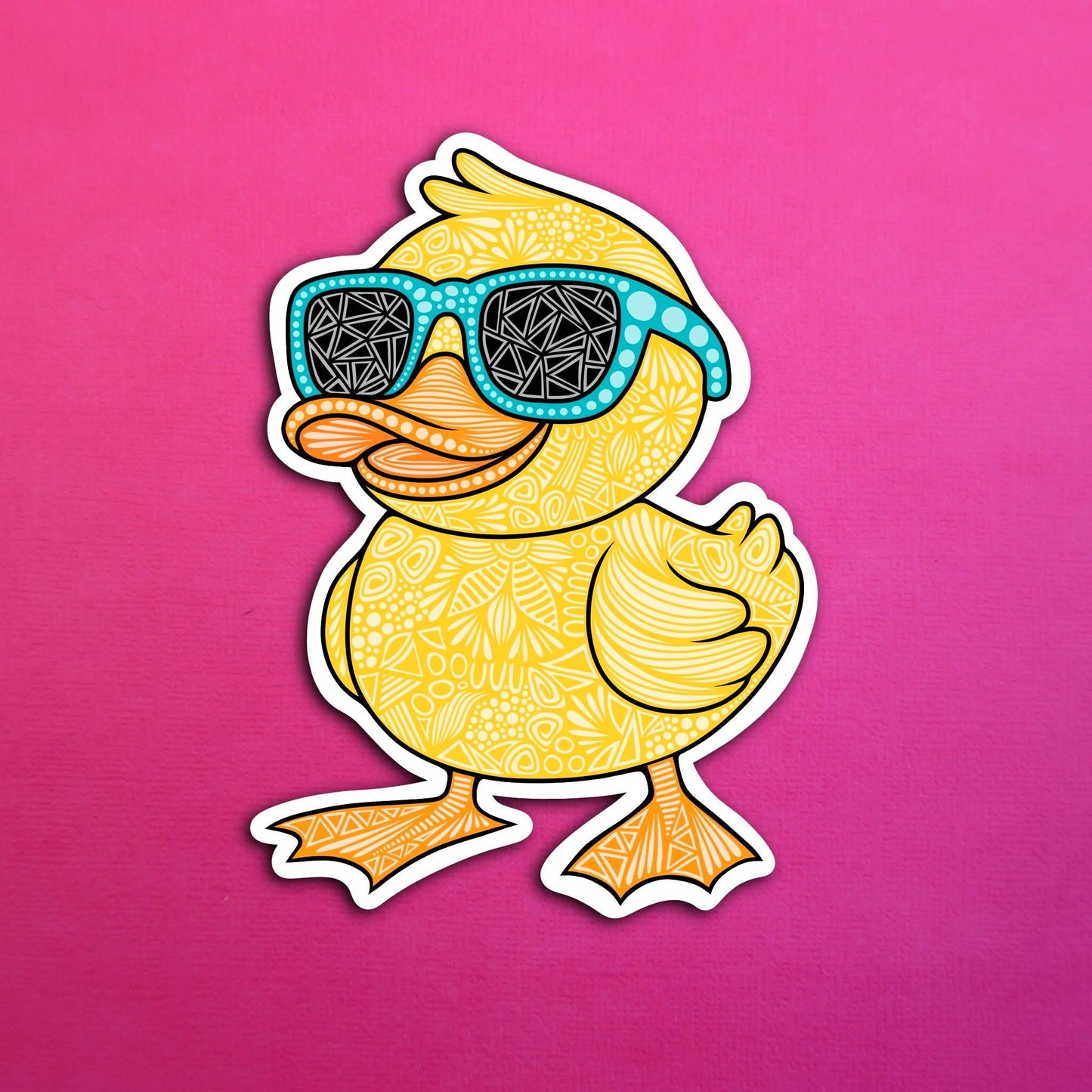 Cool Duck Waterproof Sticker
