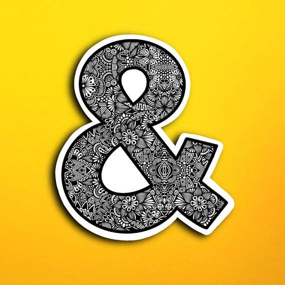 Ampersand Waterproof Sticker