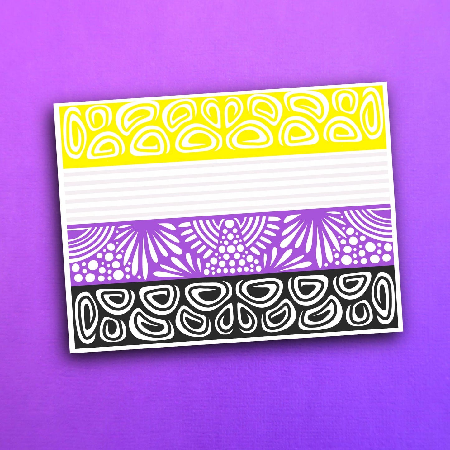 Nonbinary Pride Flag Waterproof Sticker