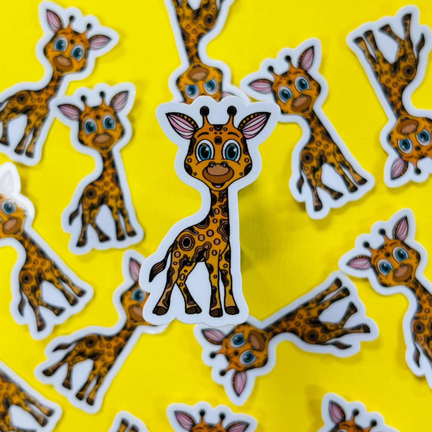 Mini Gigi the Giraffe Waterproof Sticker