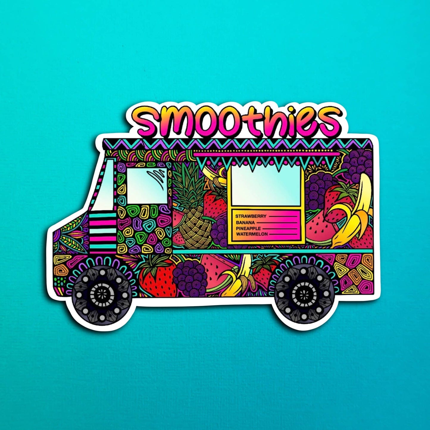 Smoothie Truck Waterproof Sticker
