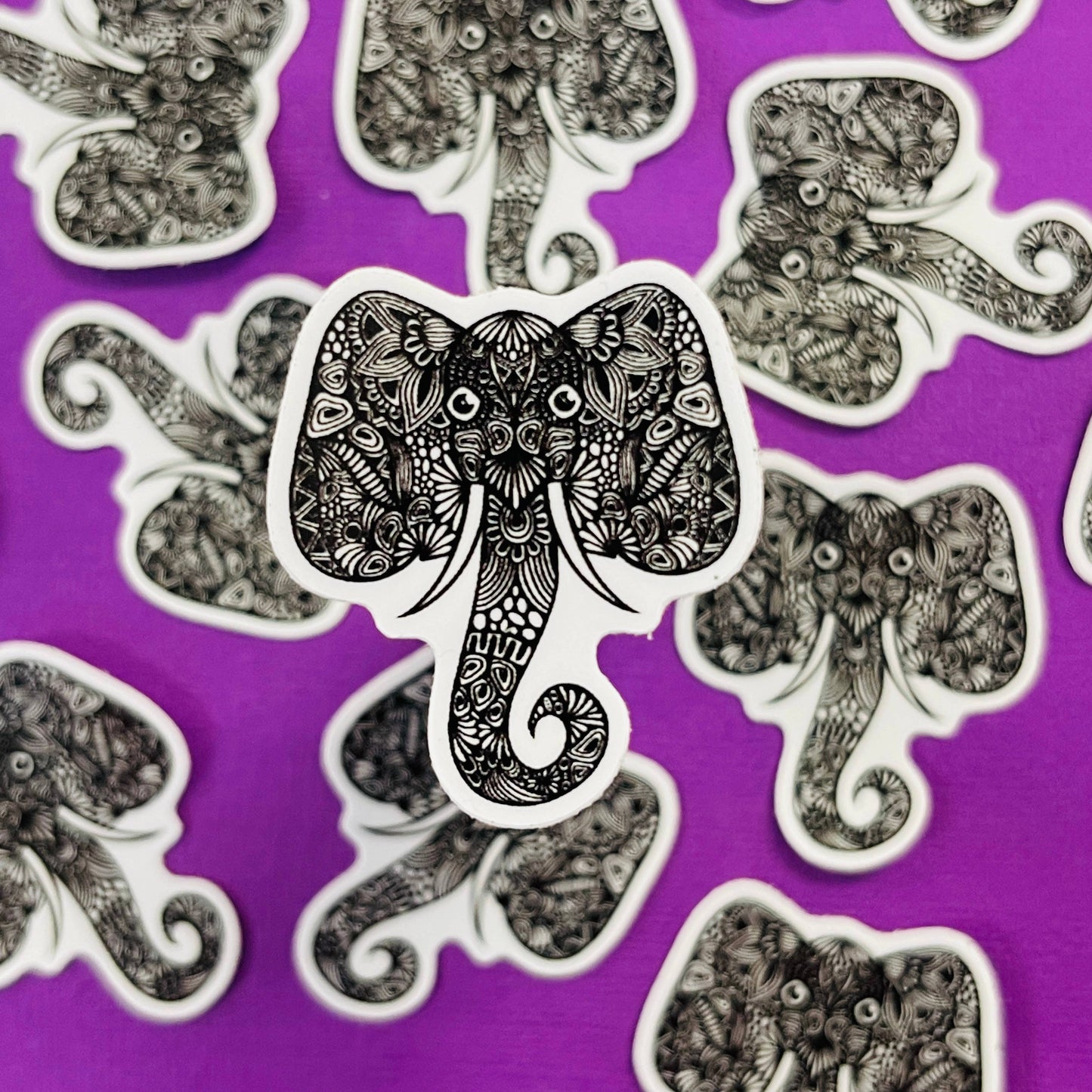 Mini Elephant Waterproof Sticker