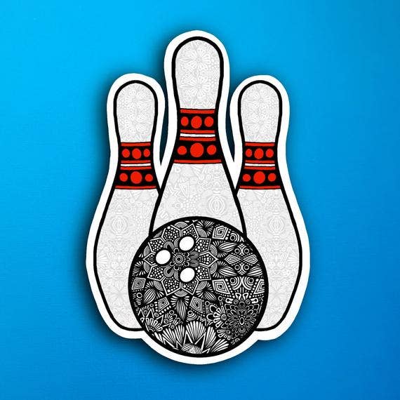 Bowling Waterproof Sticker