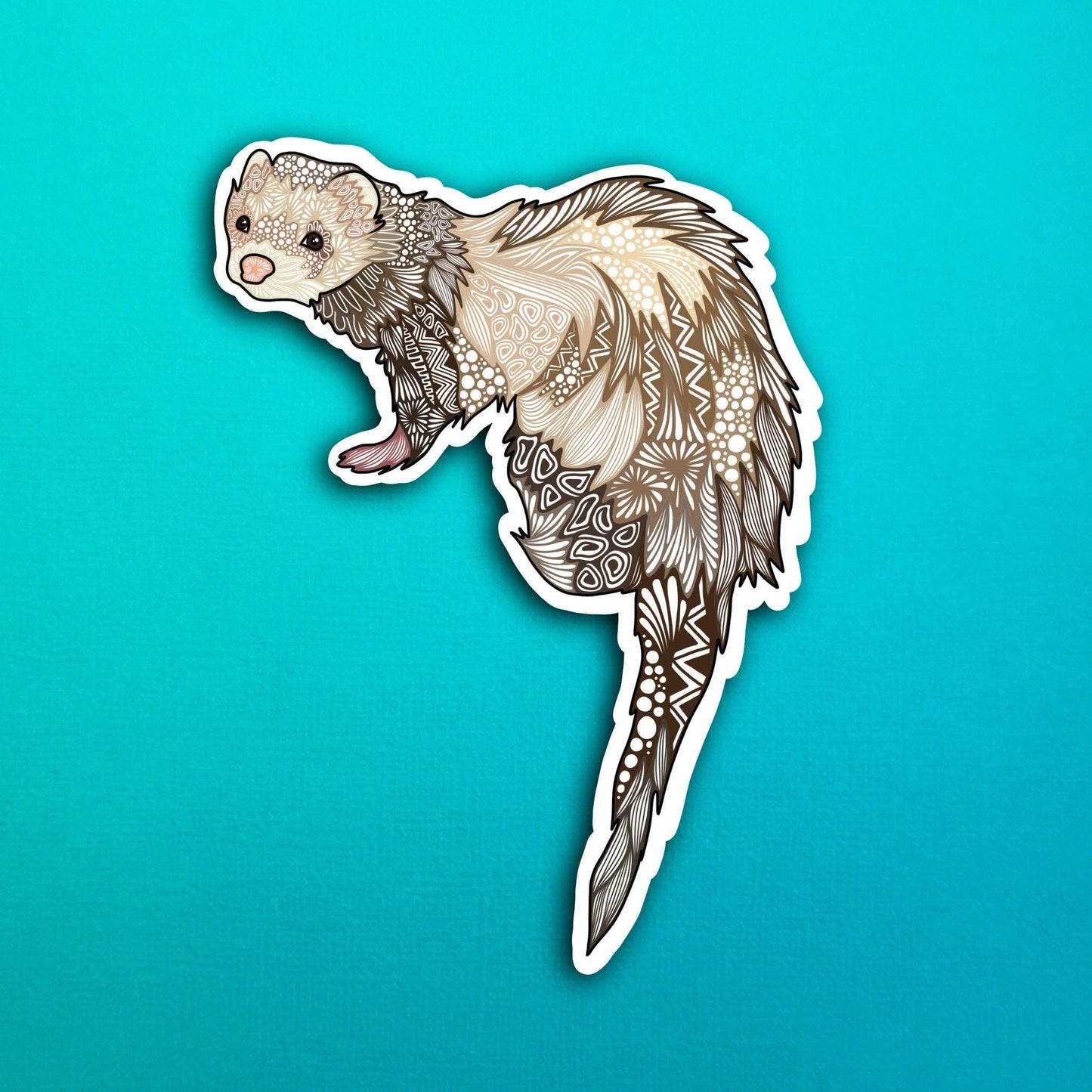 Bandit the ferret Waterproof Sticker