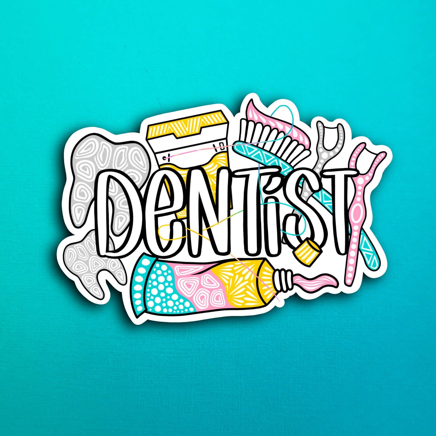 Dentist Waterproof Sticker