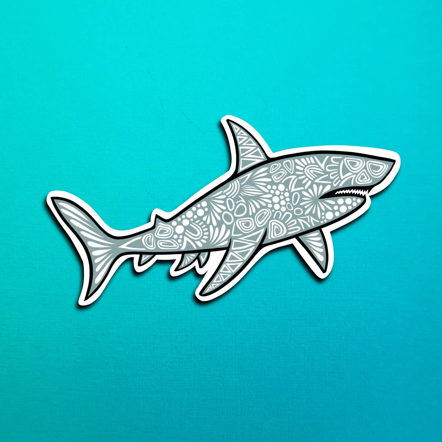 Great White Shark Waterproof Sticker
