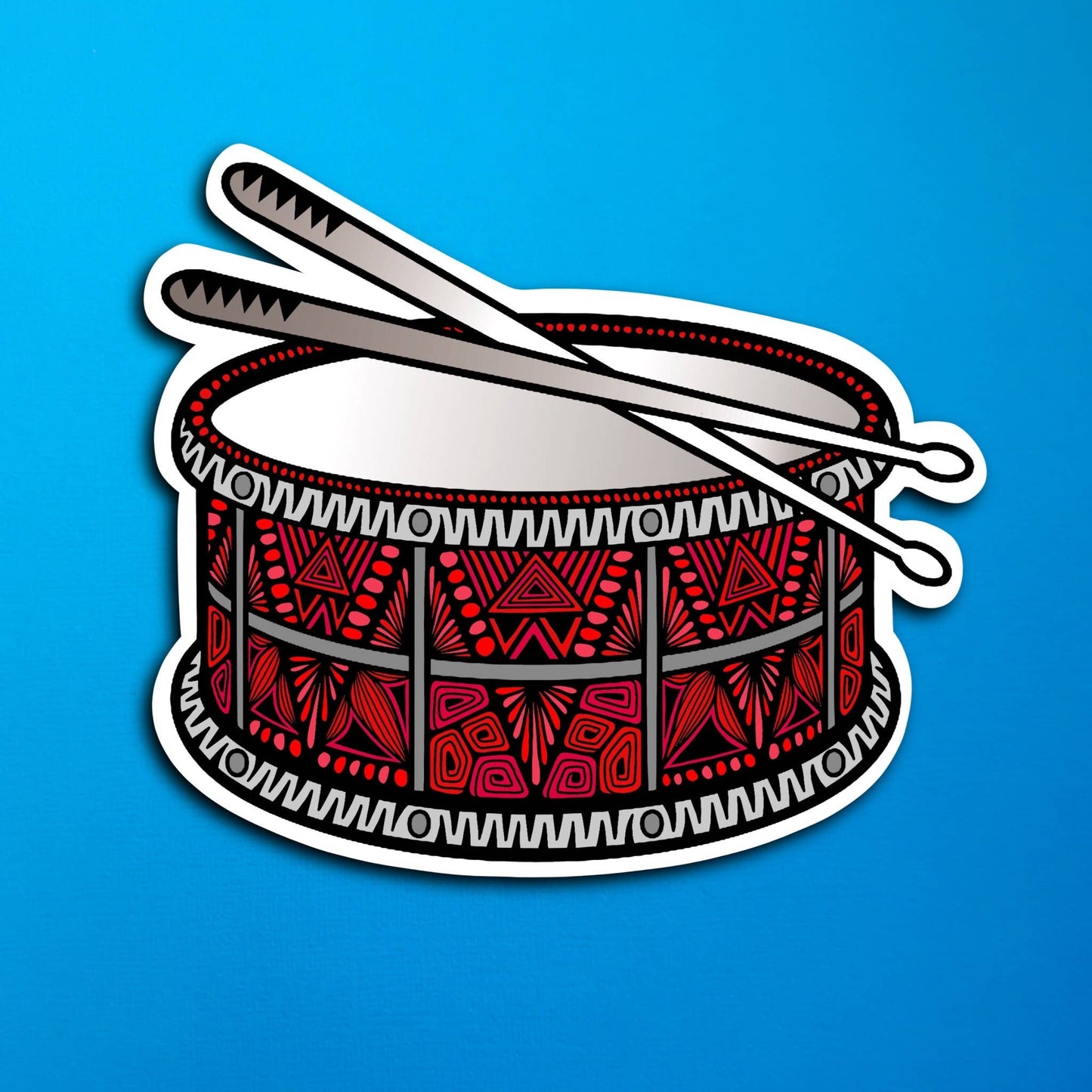Snare Drum Waterproof Sticker