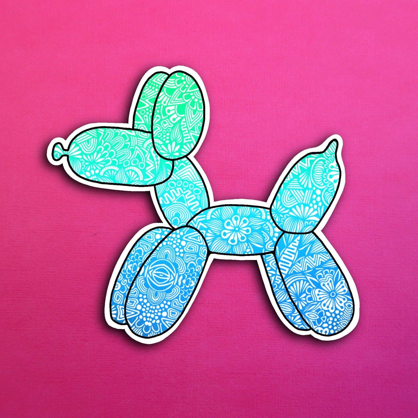 Balloon Dog Waterproof Sticker
