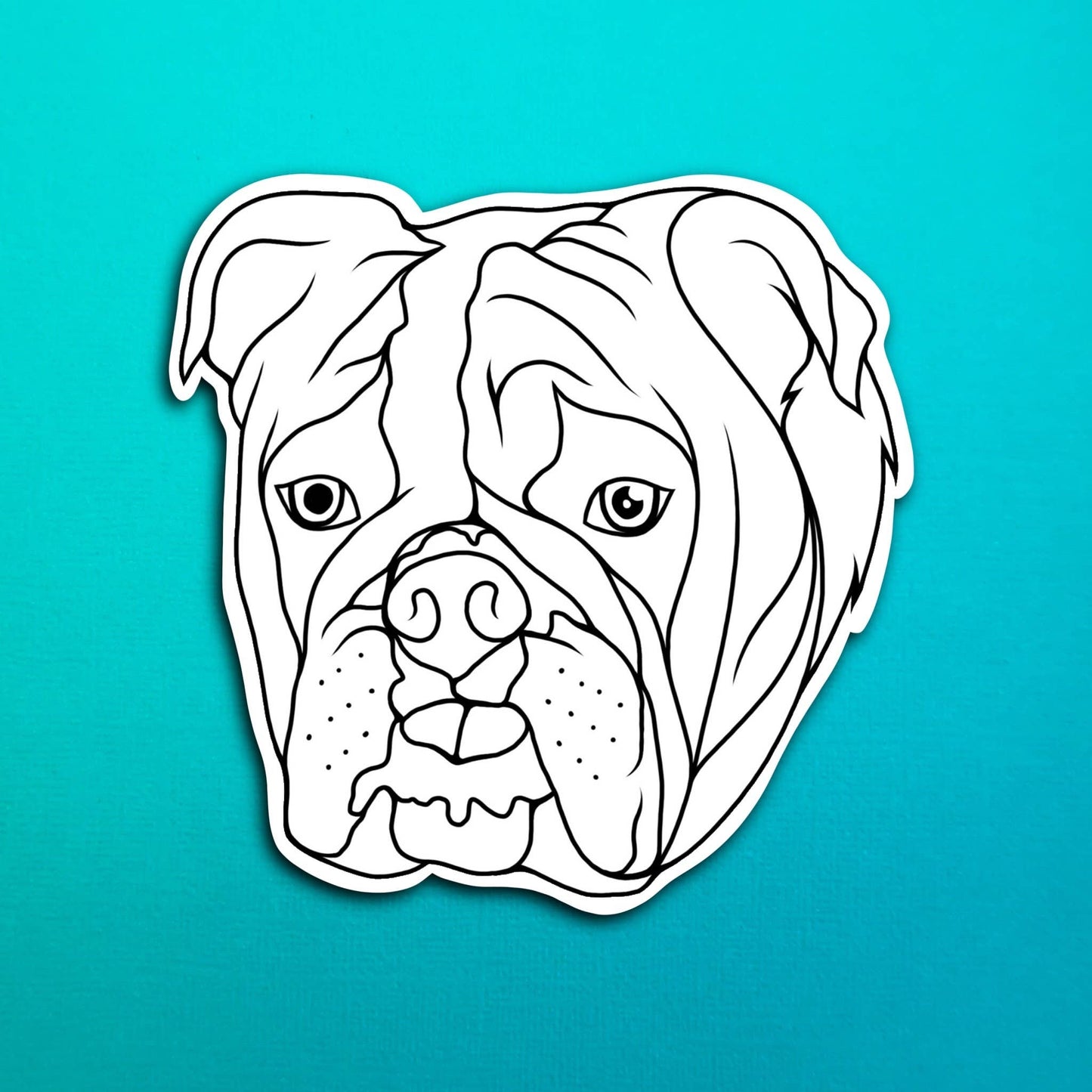 Zion the Dog Simple Line Waterproof Sticker