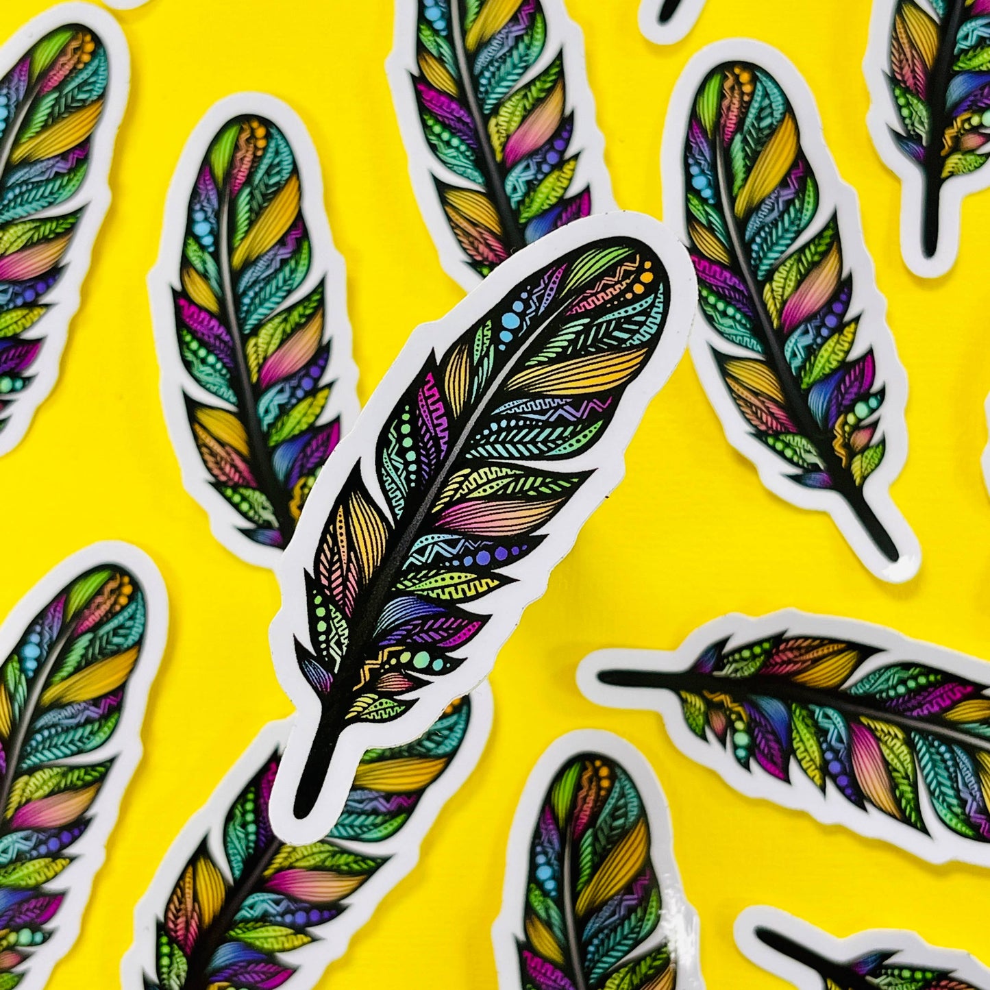 Mini Feather Waterproof Sticker