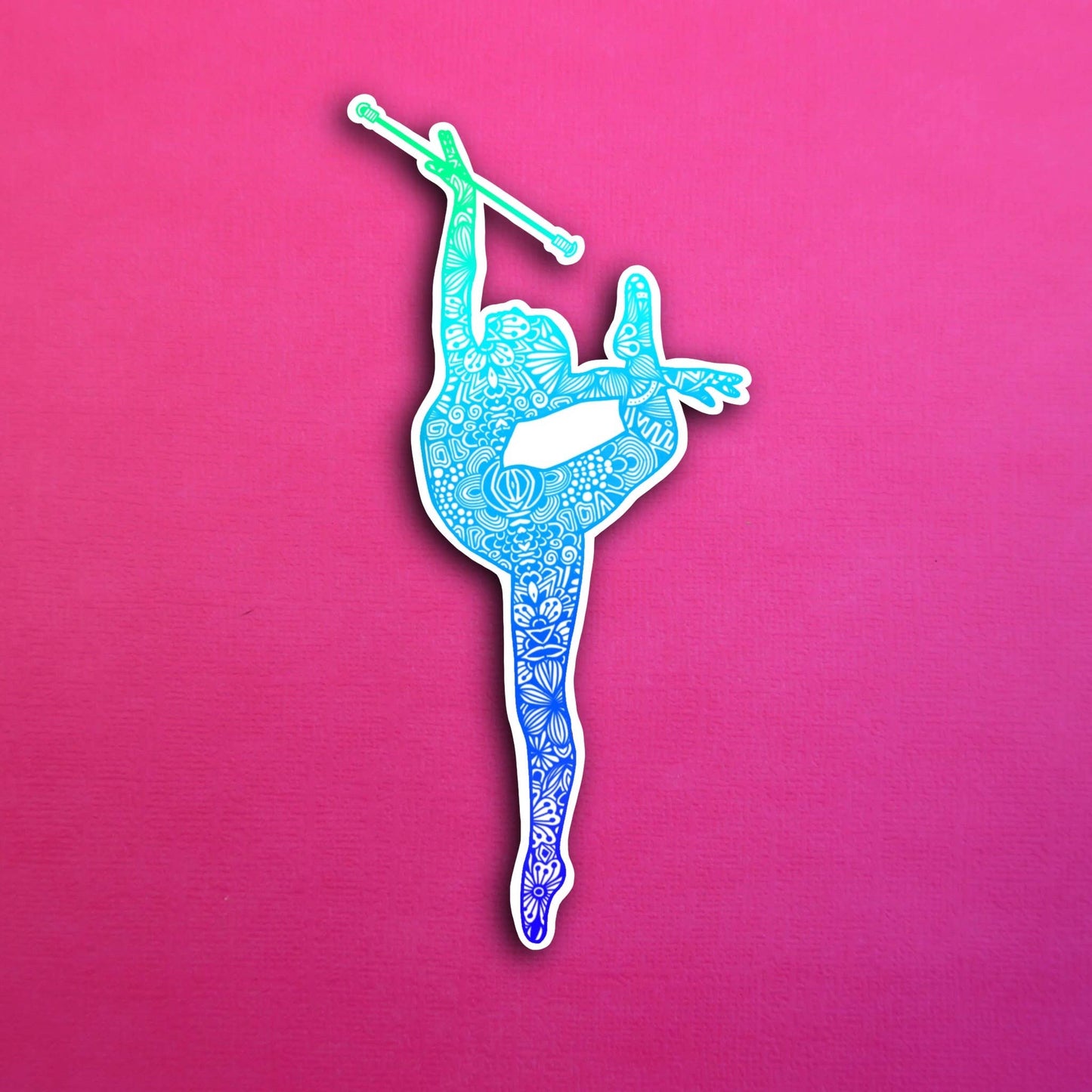 Colored Baton Waterproof Sticker