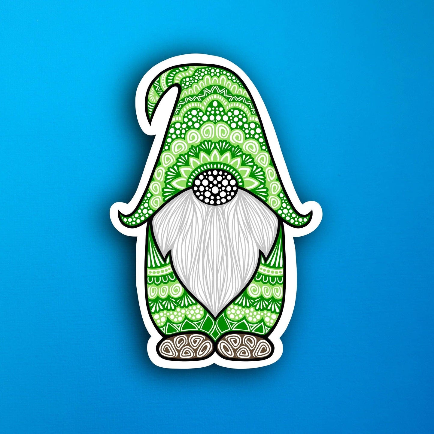 Green Gnome Waterproof Sticker
