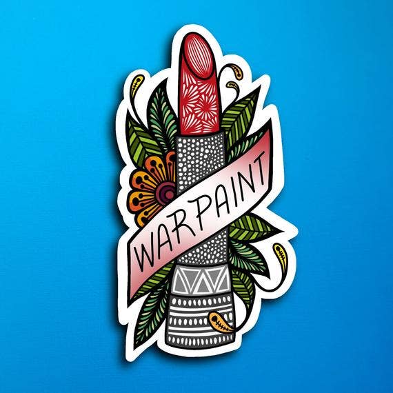 War Paint Waterproof Sticker