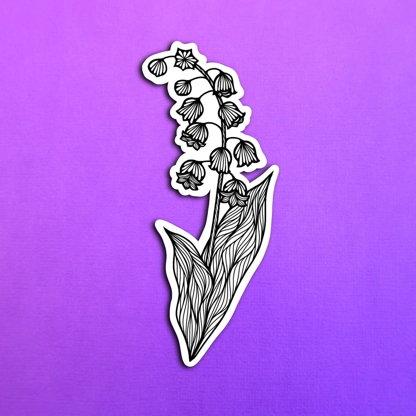 BW Lily May Birth Flower Waterproof Sticker