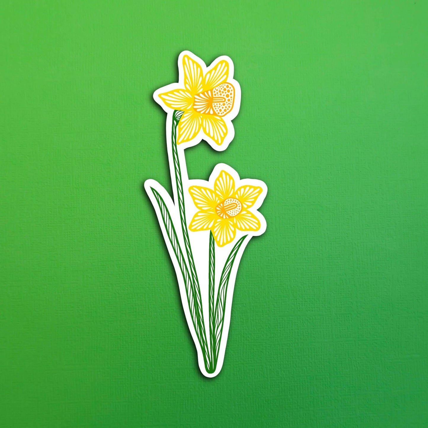 Daffodil March Birth Flower Waterproof Sticker