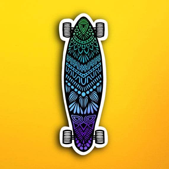 Longboard Waterproof Sticker