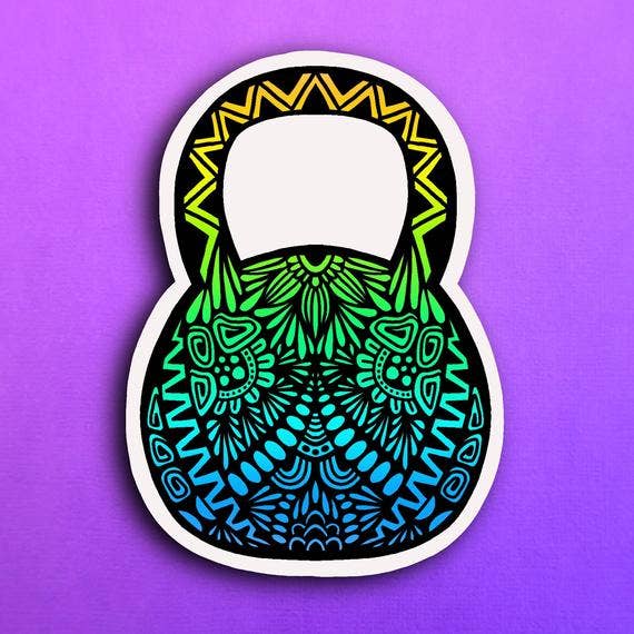 Kettlebell Color Waterproof Sticker