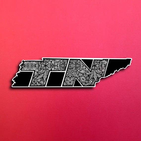 Tennessee State Waterproof Sticker