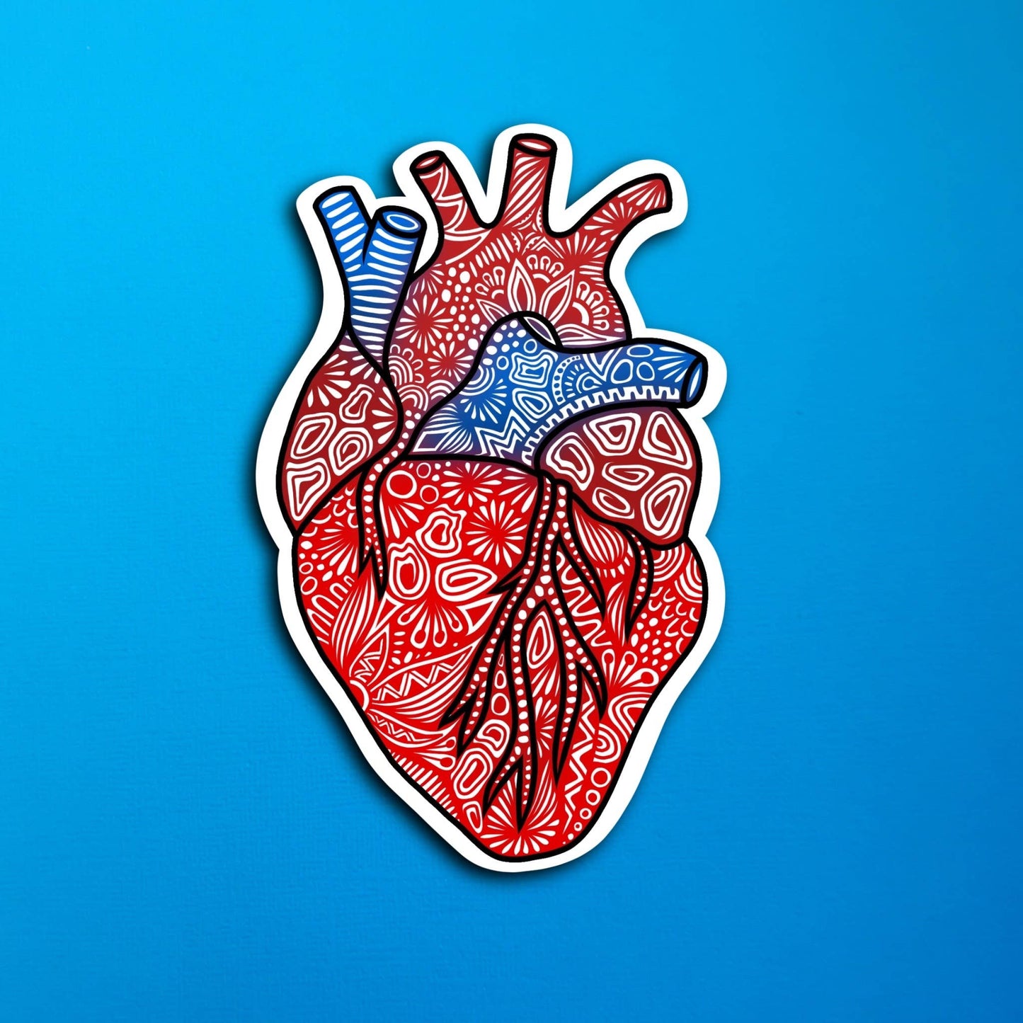 Anatomical Heart Waterproof Sticker