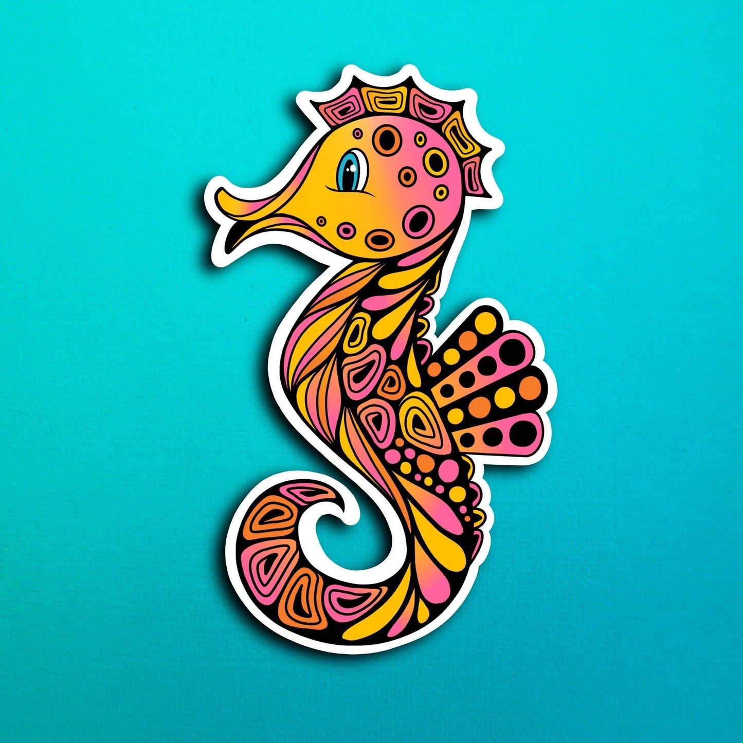 Sadie the Seahorse Waterproof Sticker