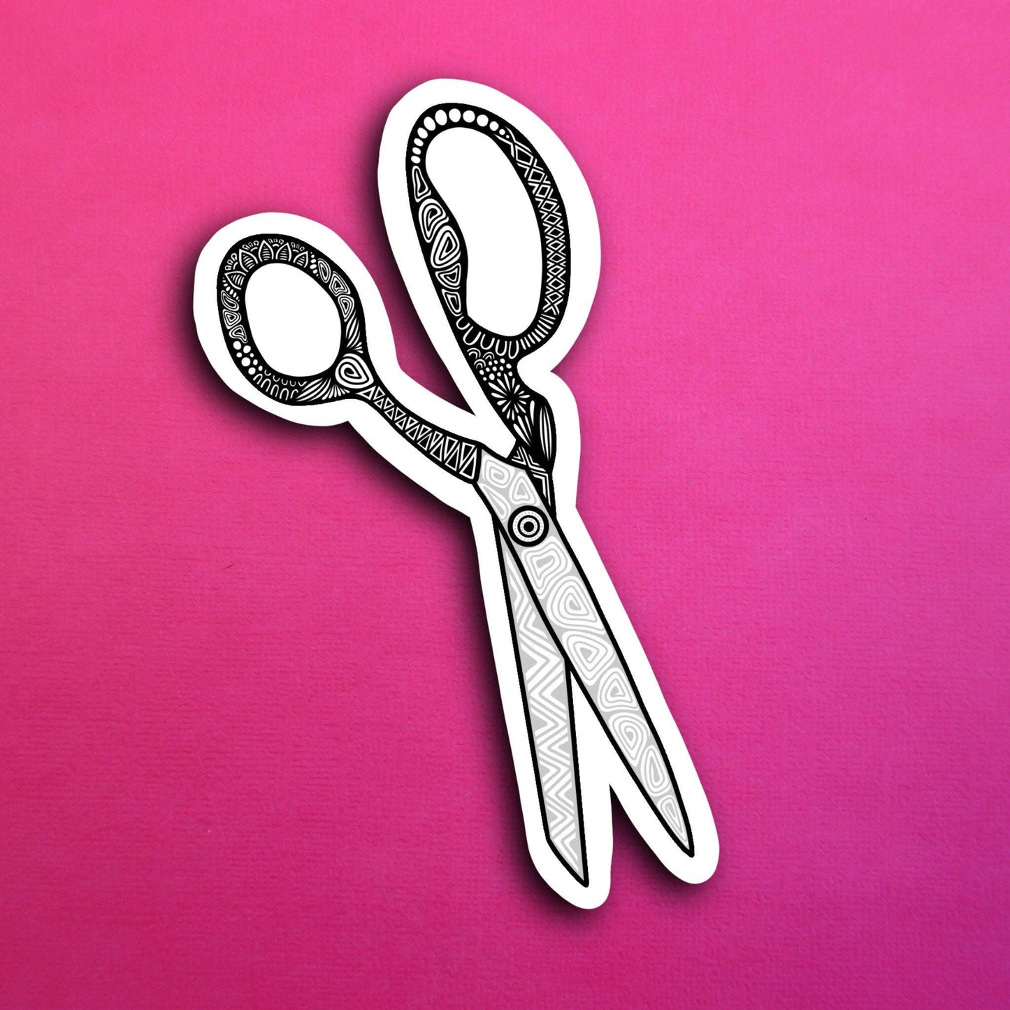 Scissors Waterproof Sticker