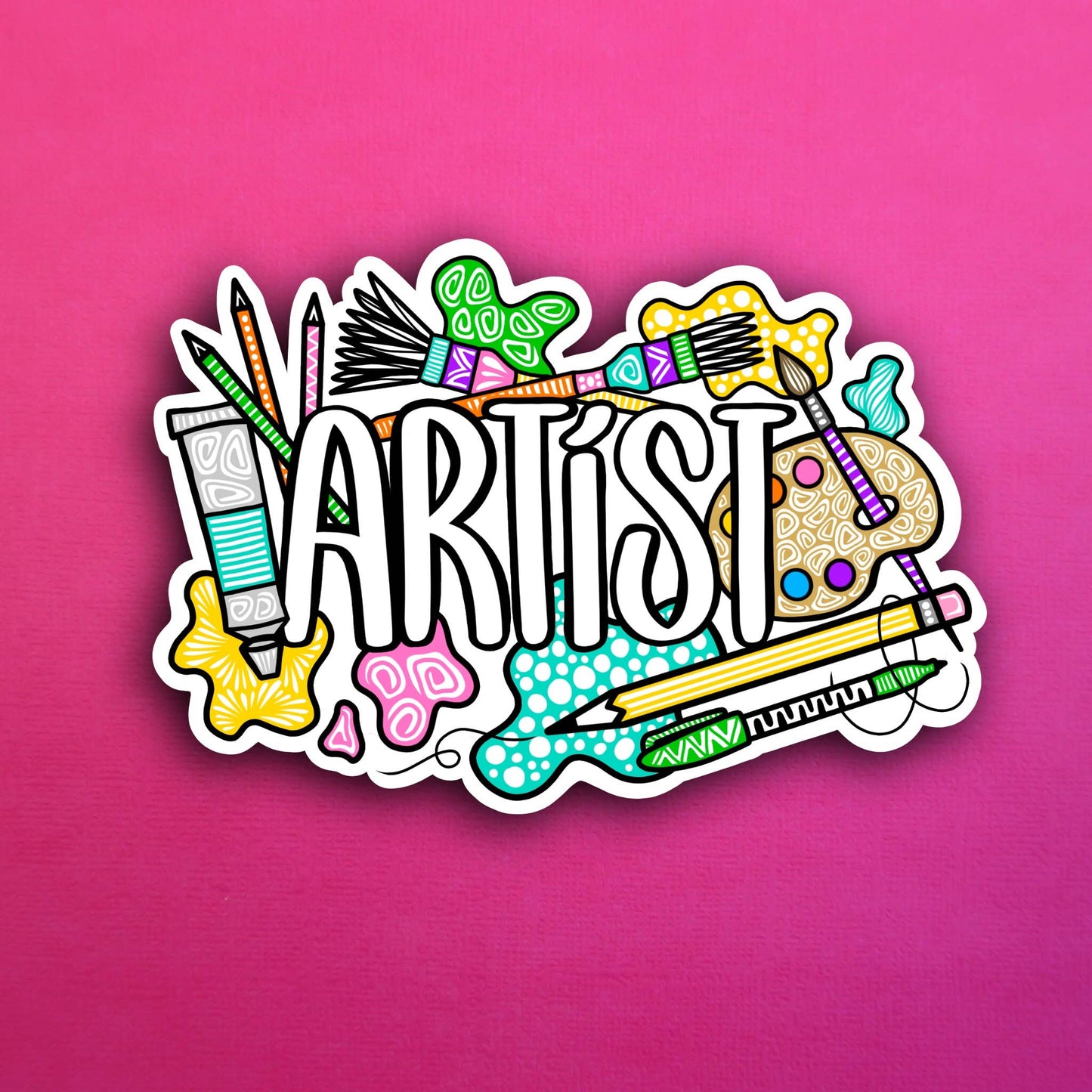 Artist Collage Waterproof Sticker