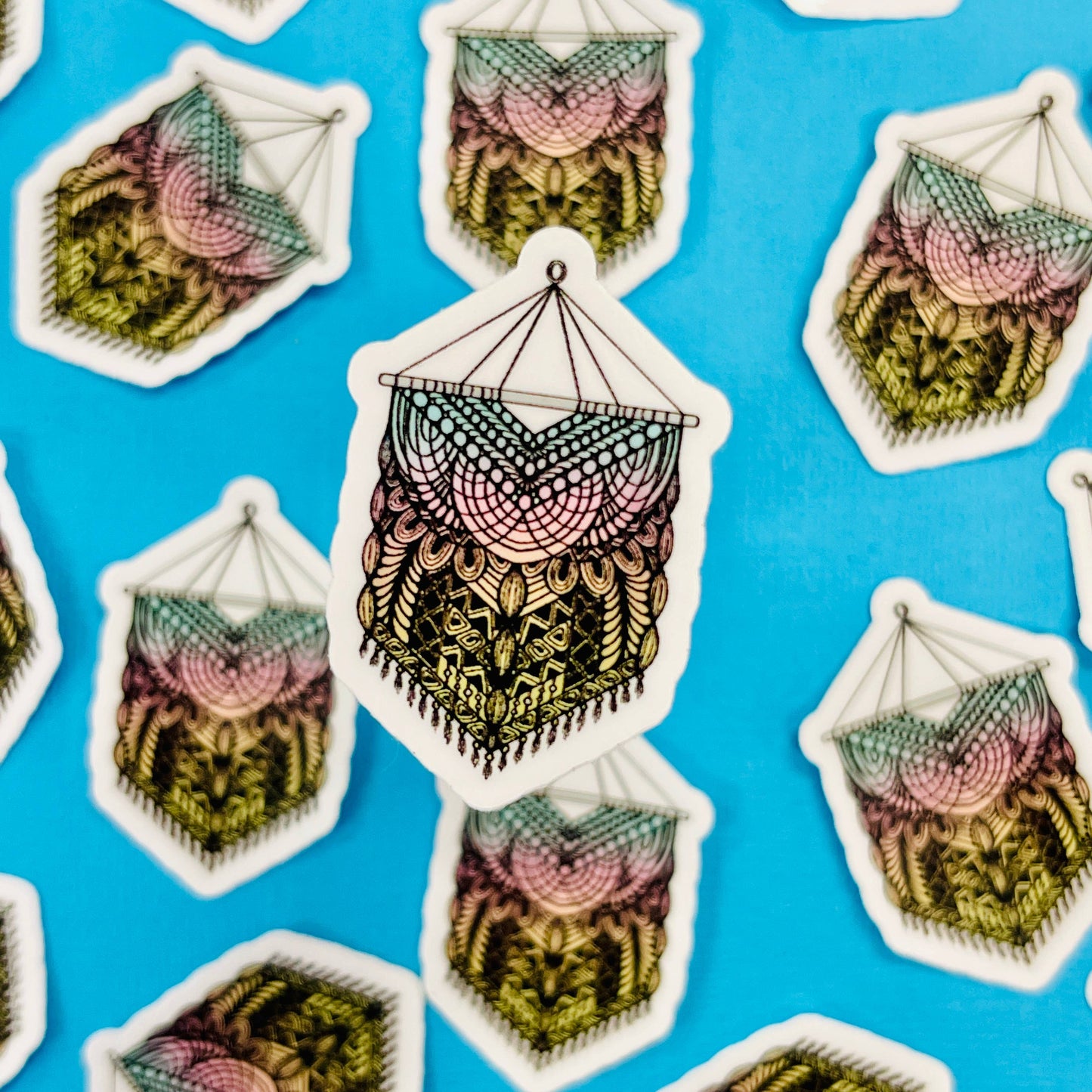 Mini Macrame Waterproof Sticker