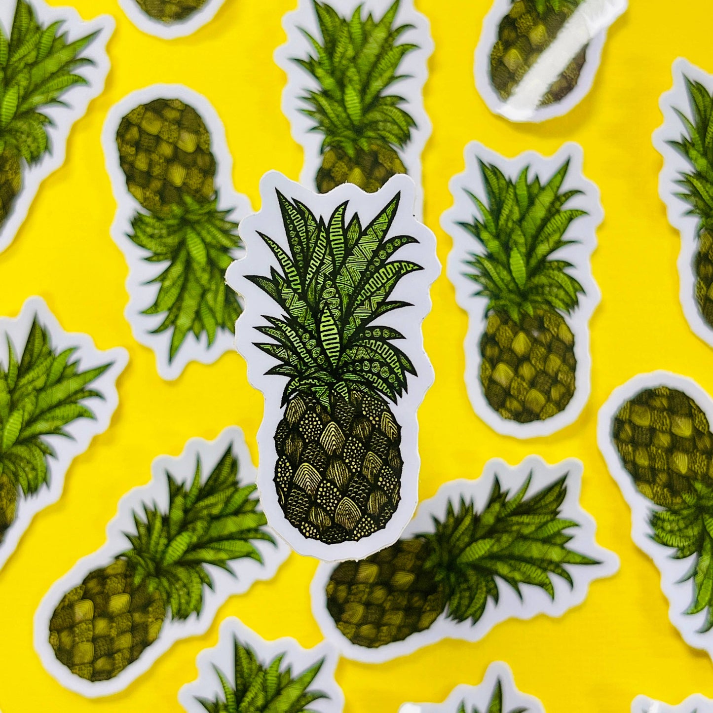 Mini Pineapple Waterproof Sticker