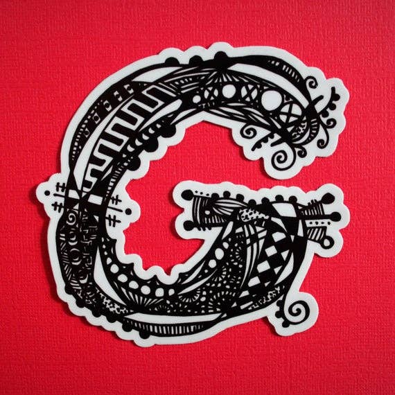 Letter G Waterproof Sticker