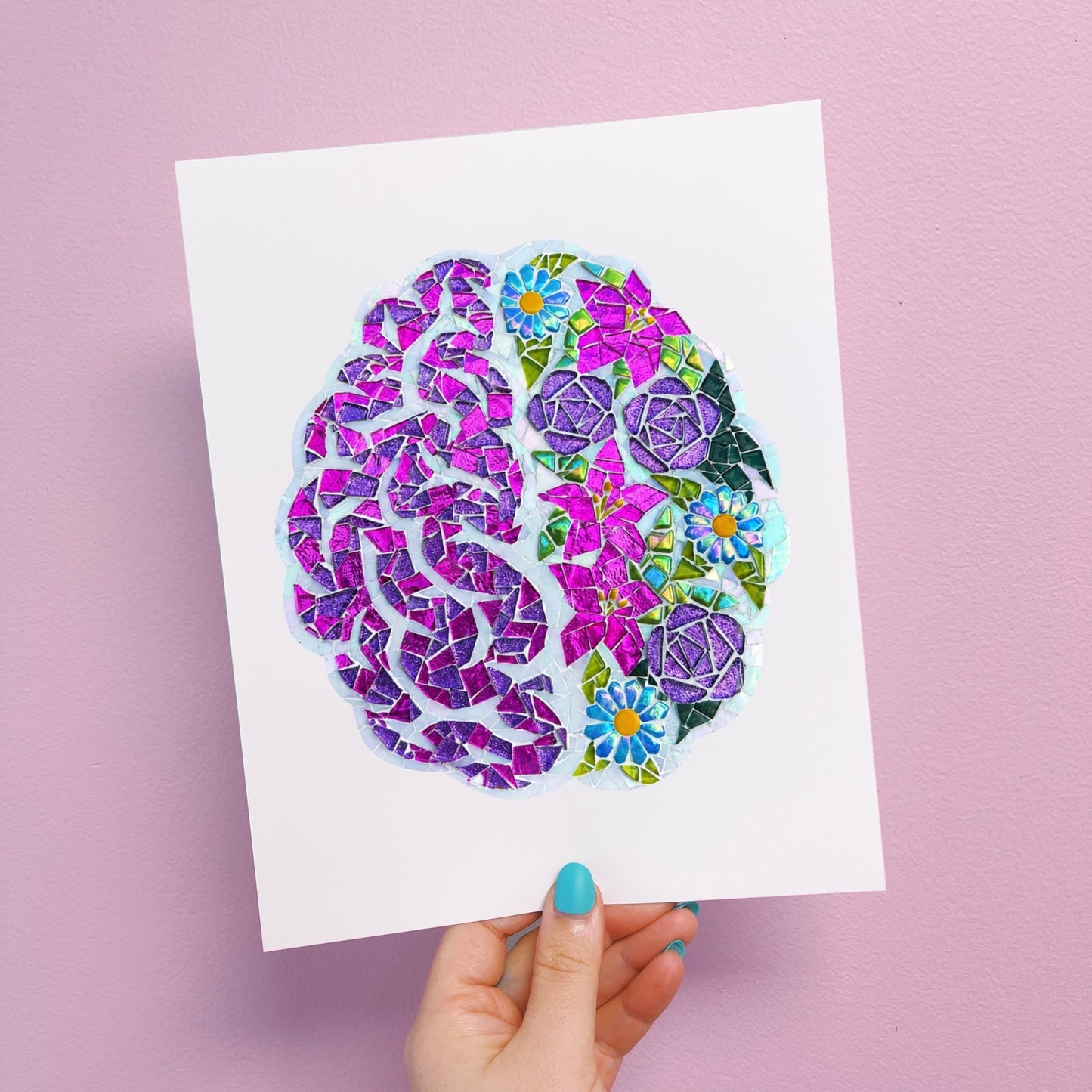 Mosaic Floral Brain Print