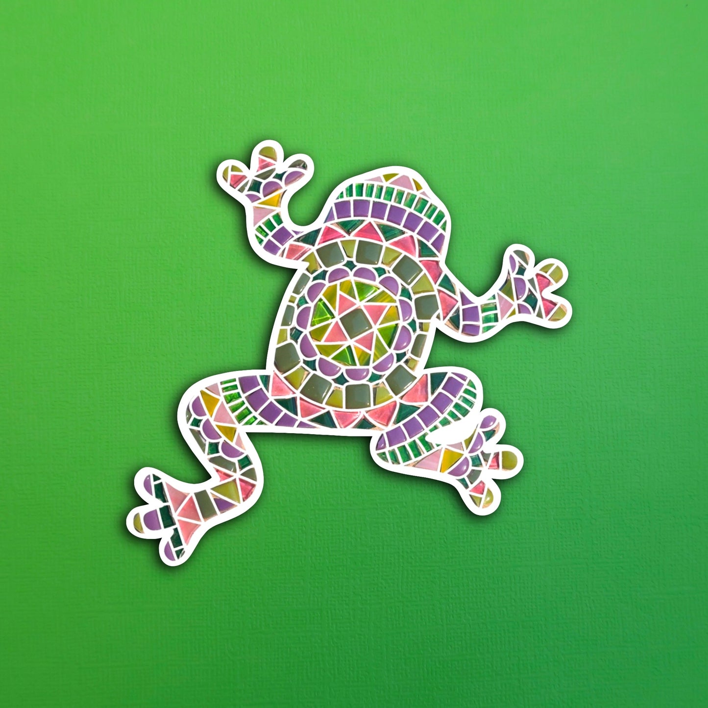 Frog Mosaic Waterproof Sticker