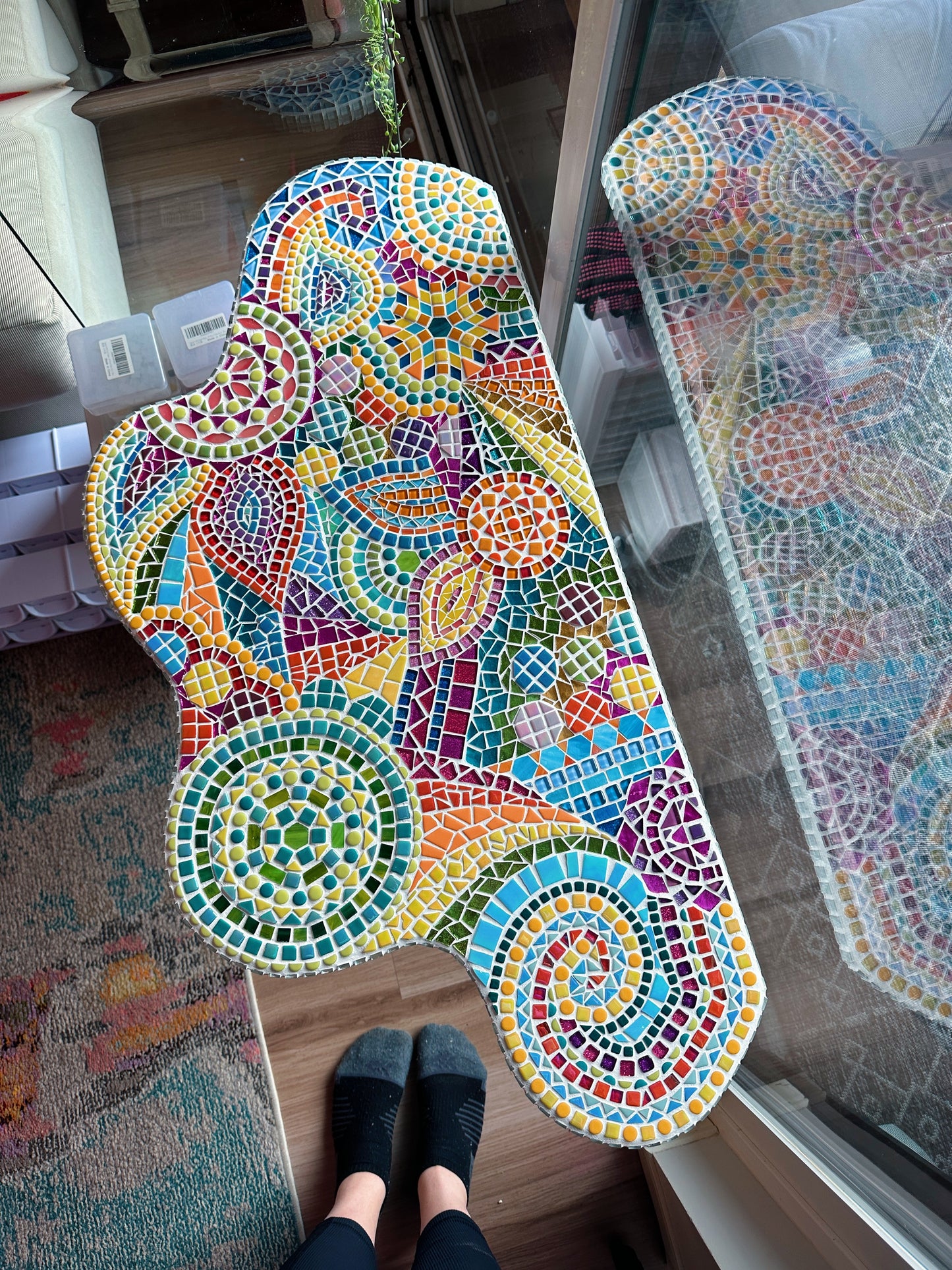 Downloadable Cloud Mosaic Coloring Page