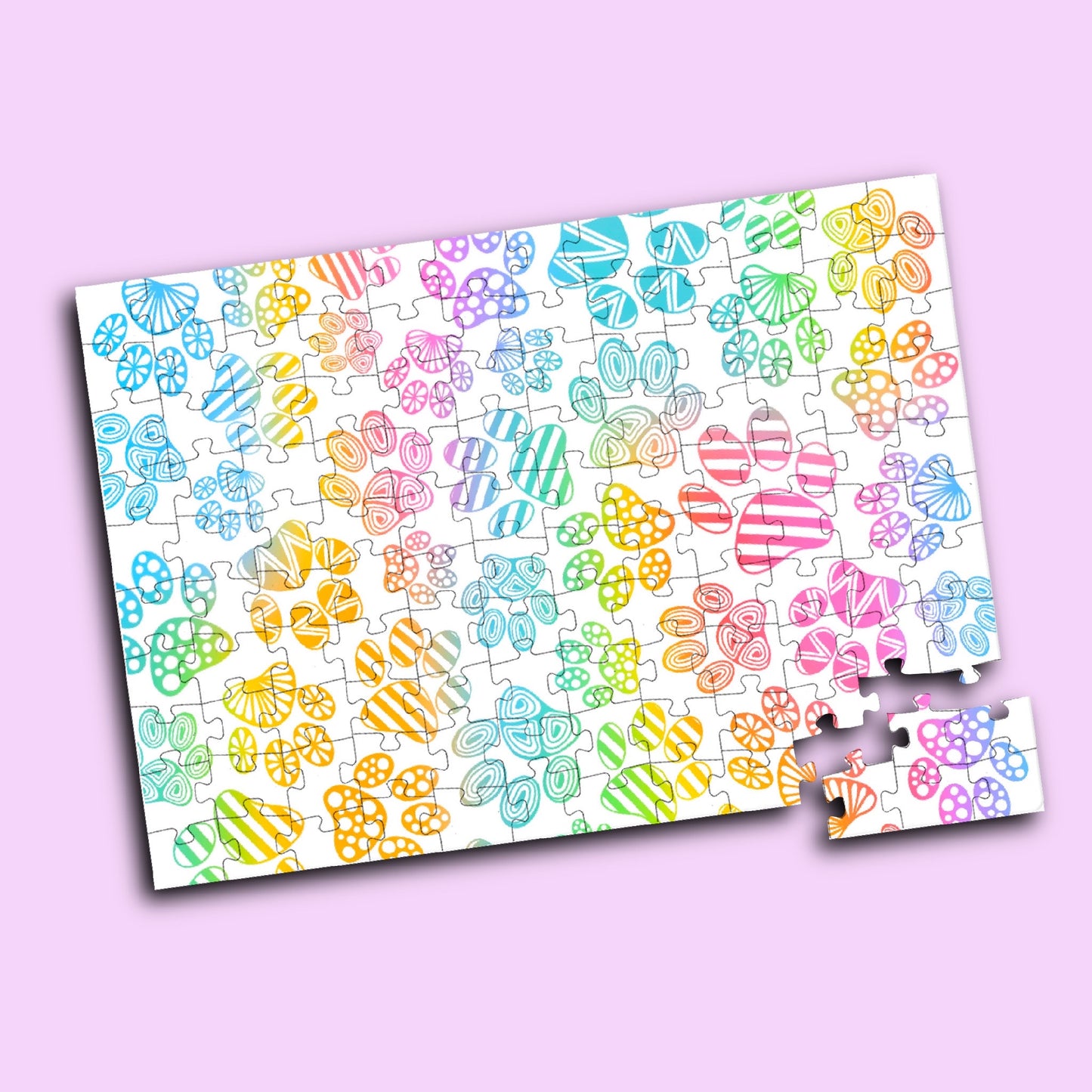 Rainbow Paw Print Puzzle
