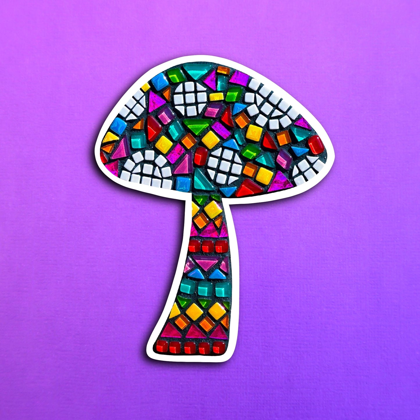 Mushroom Mosaic Waterproof Sticker