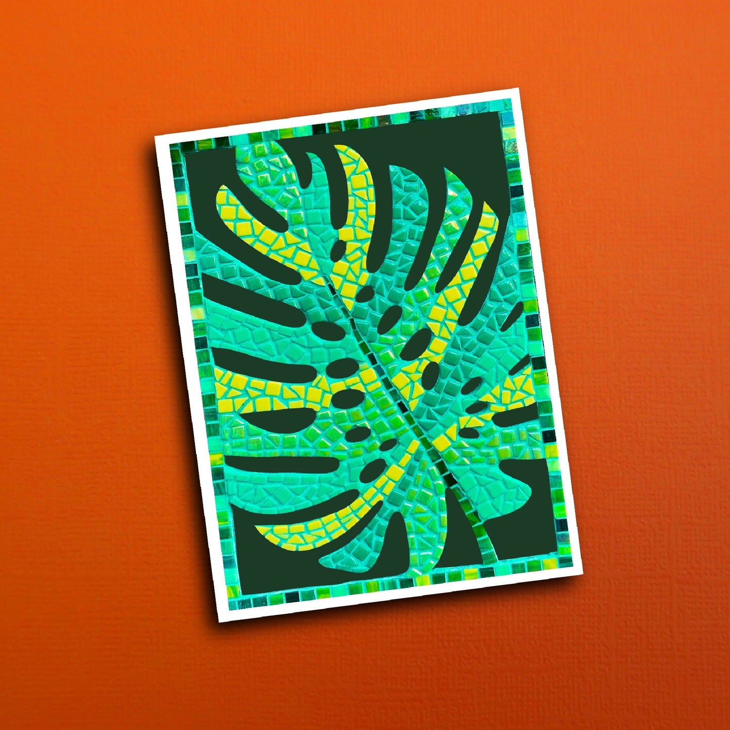 Monstera Mosaic Waterproof Sticker