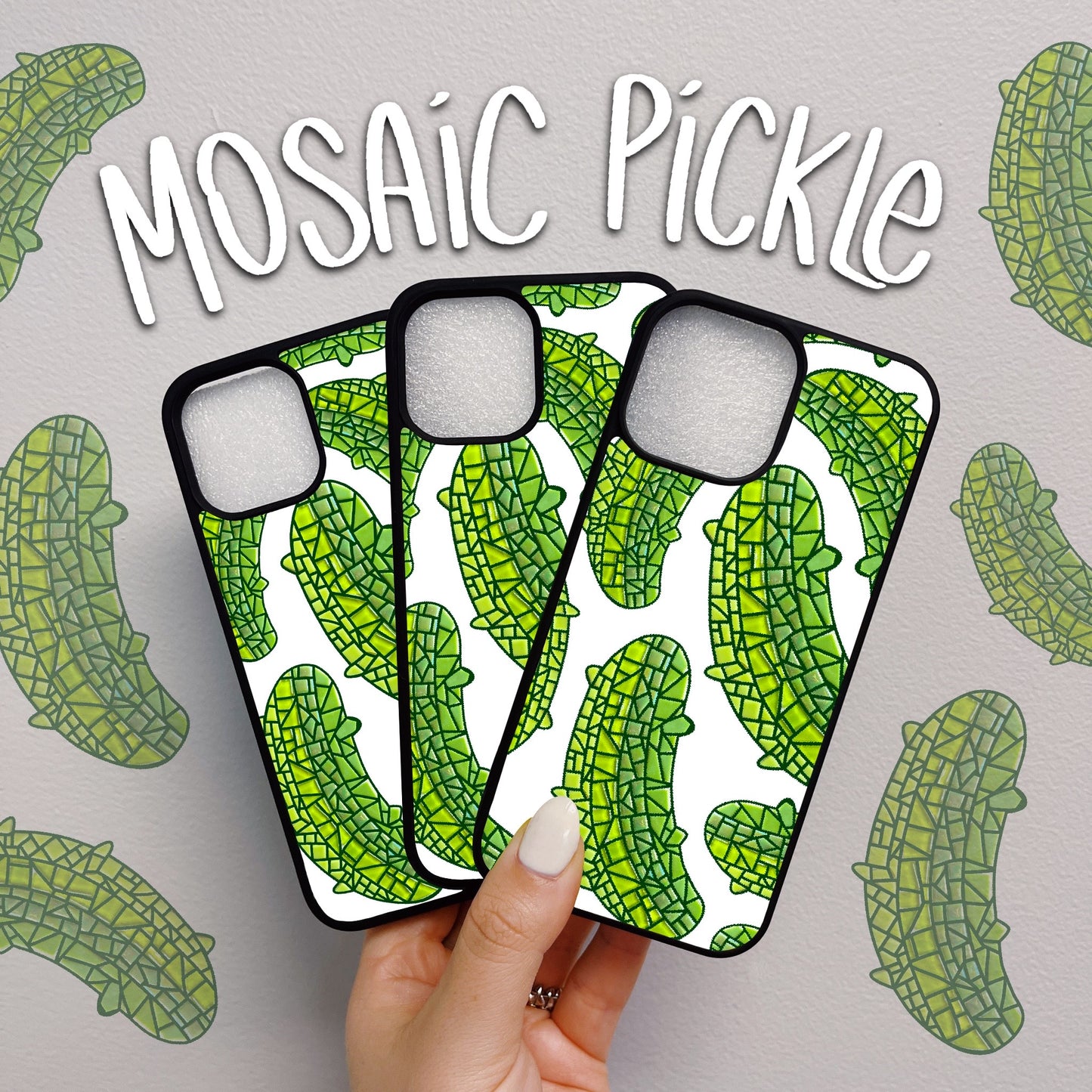 Pickle Mosaic iPhone Case