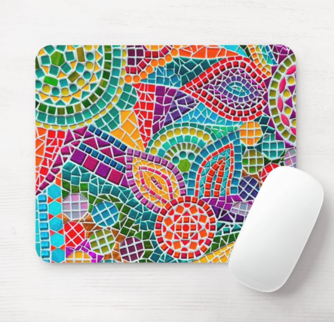 Colorful Mosaic Mouse Pad